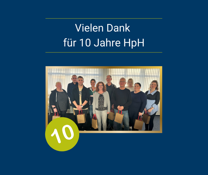 Mitarbeitende mit 10. Dienstjubiläum.