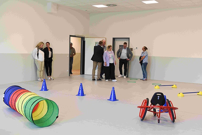 Blick in die Turnhalle.