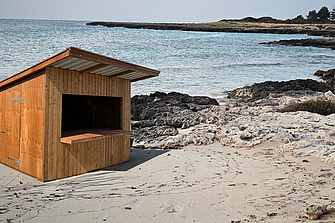 Der Verkaufsstand am Strand