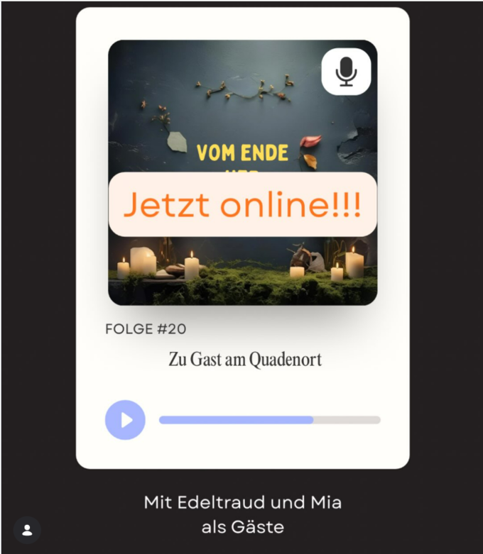 Homepage des Podcasts.