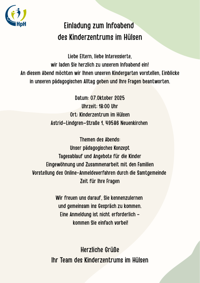 Veranstaltungsflyer Infoabend am 7. Oktober 2025.
