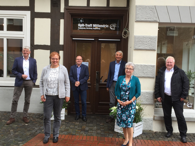 Eröffnung des Treffs mit Bürgermeister Pahlmann, Vertreter der evangelischen und kath. Kirche 